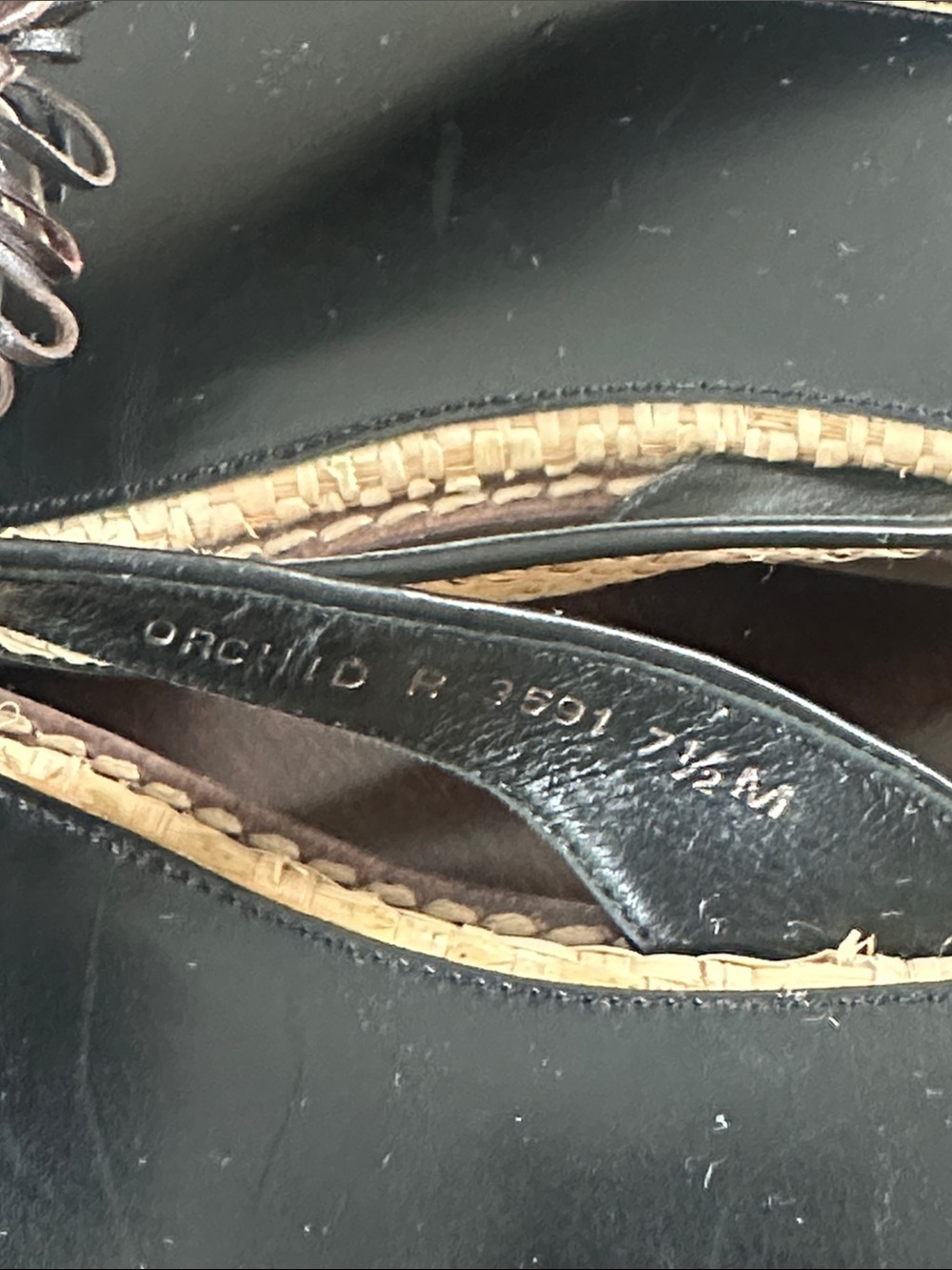 Brighton Womens Orchid Leather Rafia Thong Flip Flop Sandals Size 7.5 - Picture 6 of 11